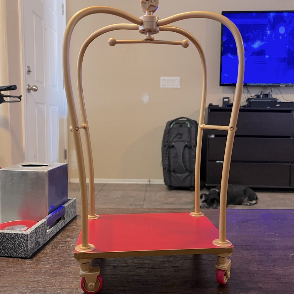 American girl doll “Grand Hotel” luggage cart